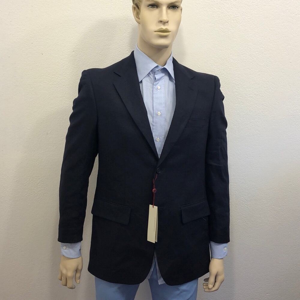 Cordovan &Grey Linen Navy Blazer / Jacket 40R